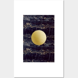 Gold and black granite Posters and Art